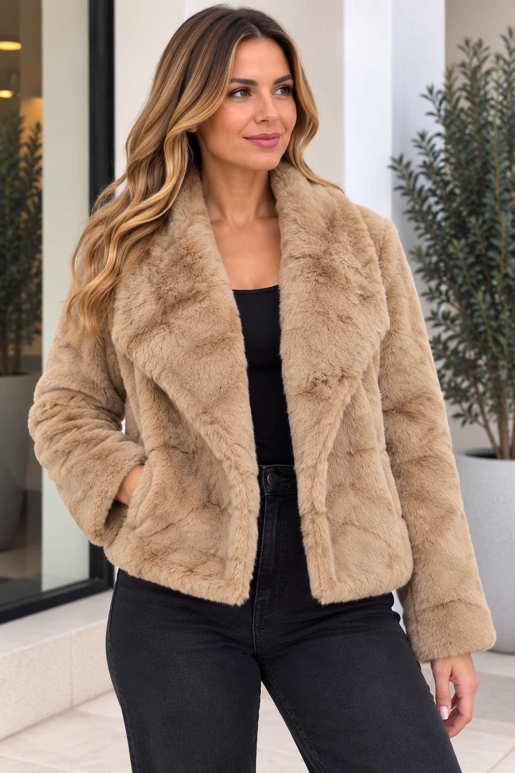 Cropped Fur Coat
