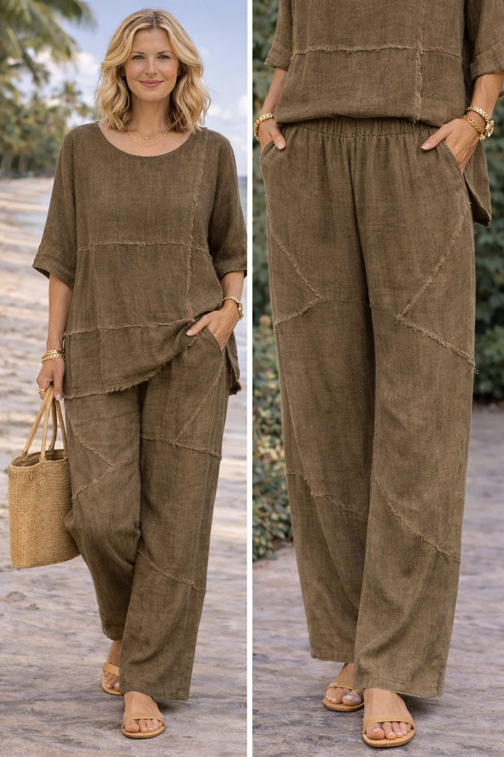 Frayed Edge Cotton Co-ord Set