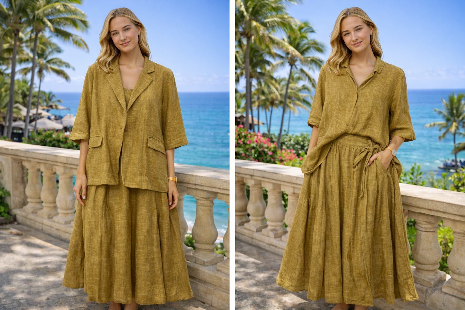 Blazer & Midi Skirt Co-ord Set