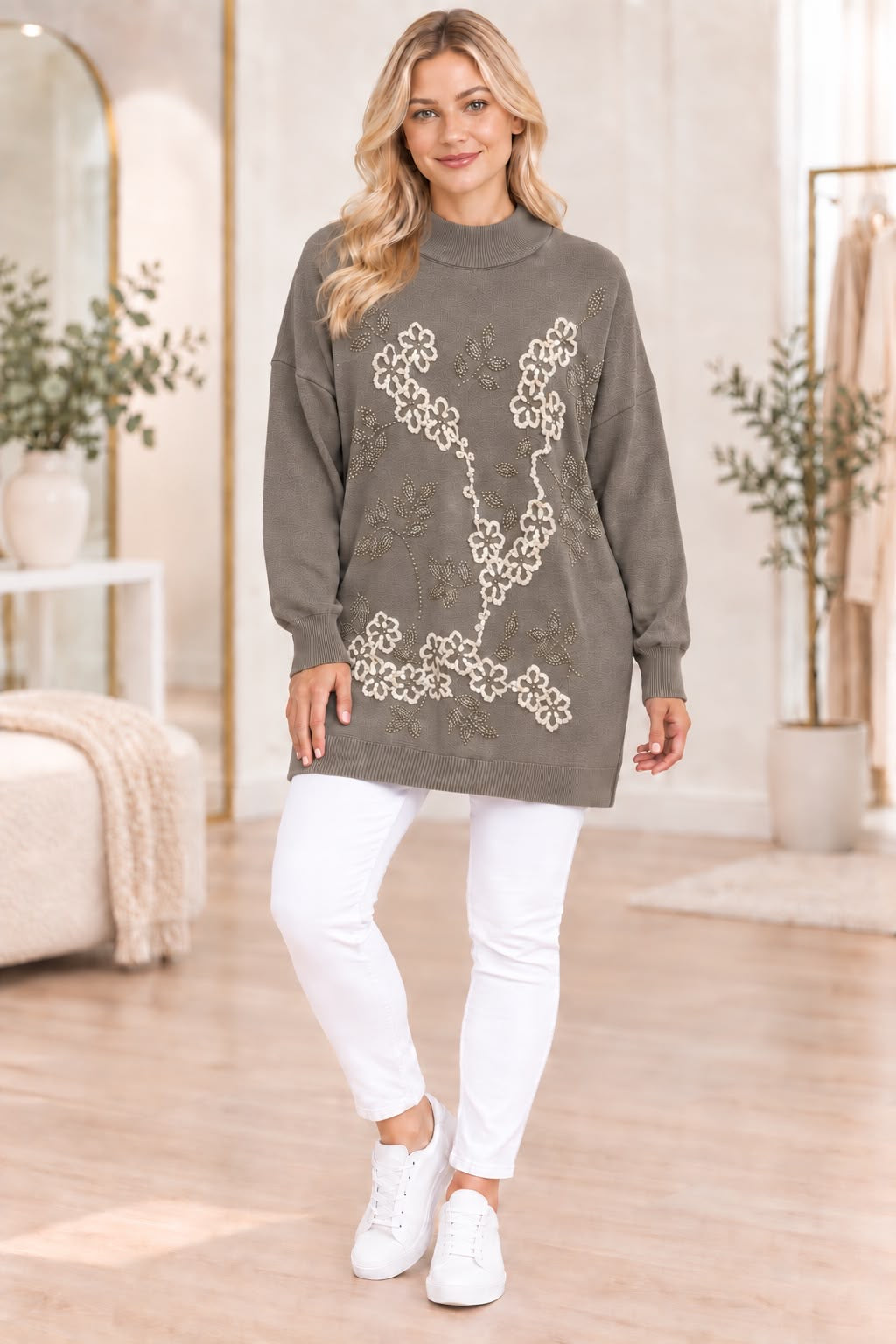 Embroidered Luxurious Jumper