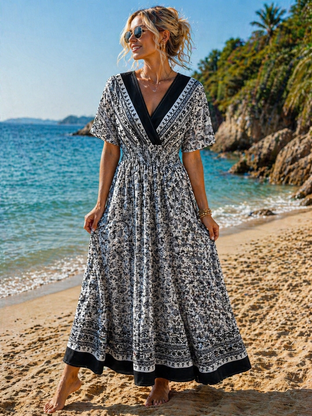 Boho Floral Maxi Dress