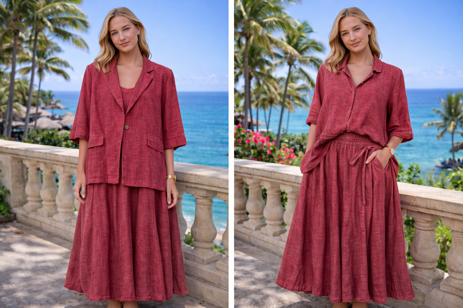 Blazer & Midi Skirt Co-ord Set