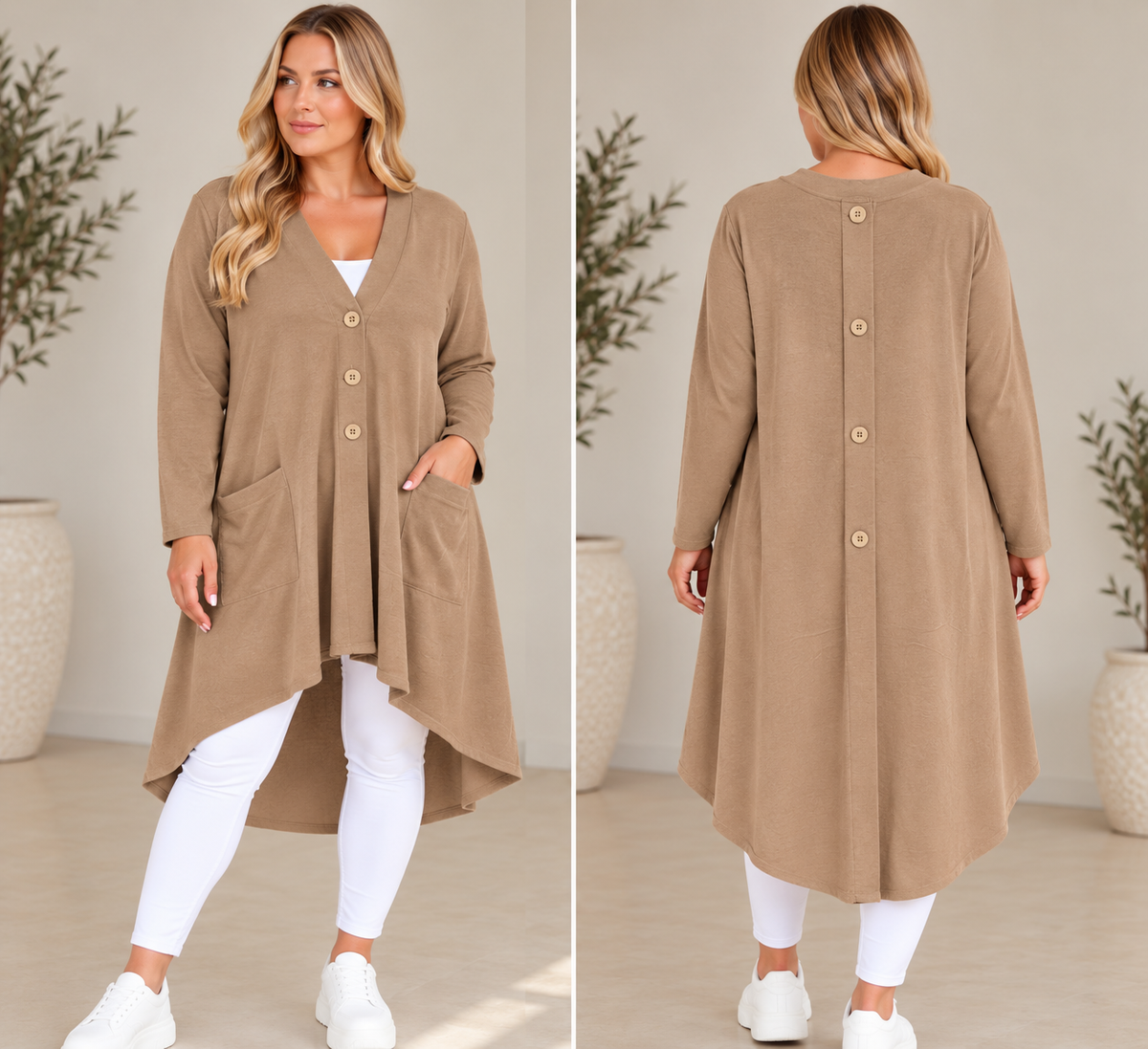 Elodie Button Detail Cardigan