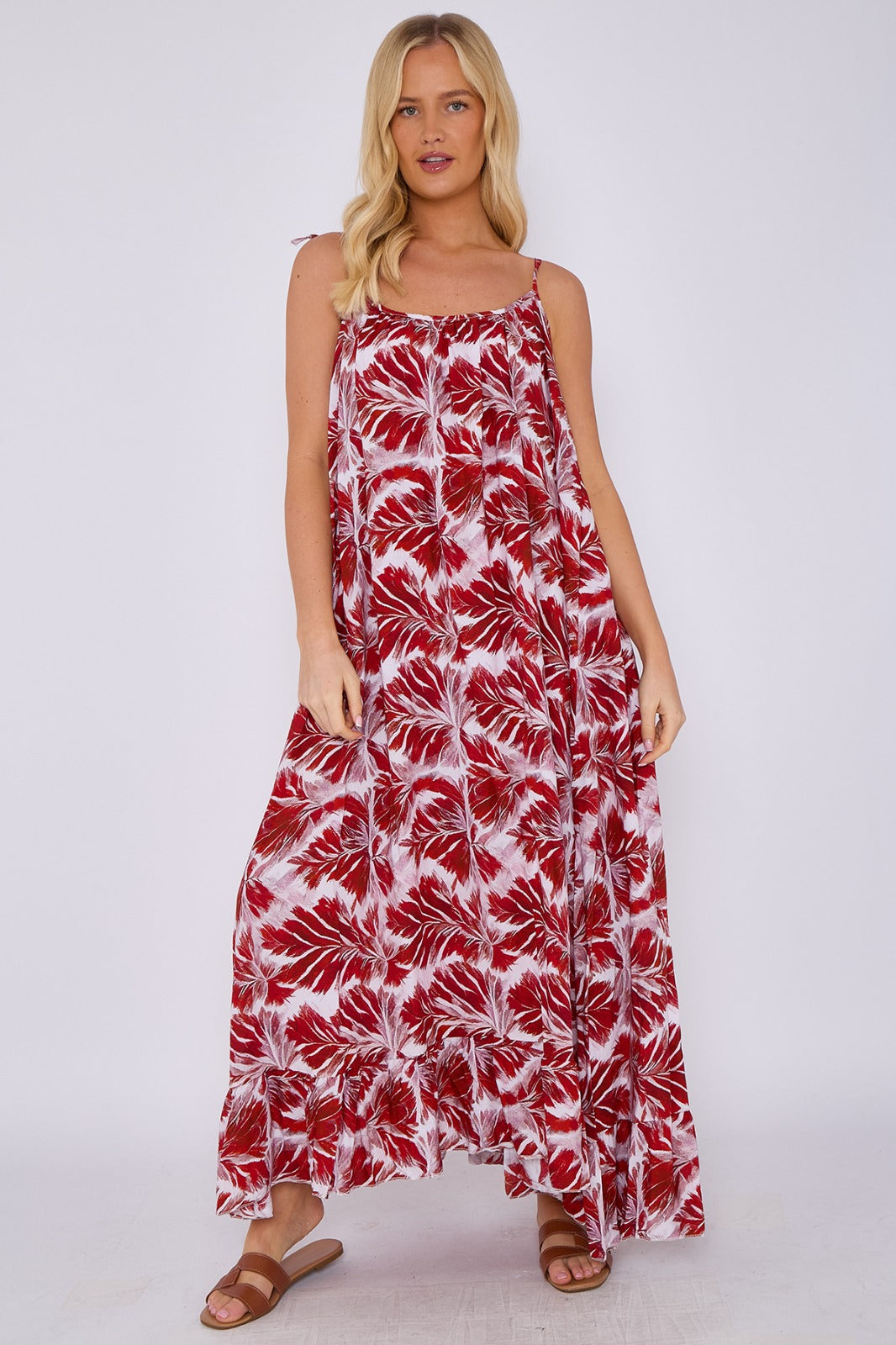 Tropical Palm Maxi Dress