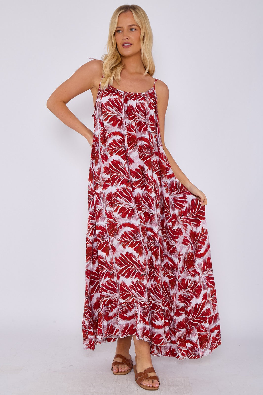 Tropical Palm Maxi Dress