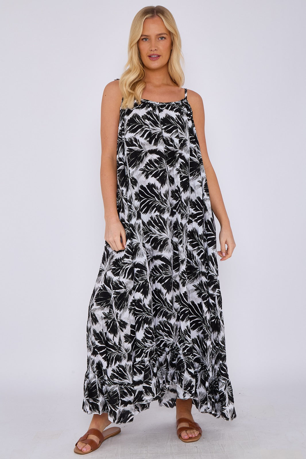 Tropical Palm Maxi Dress