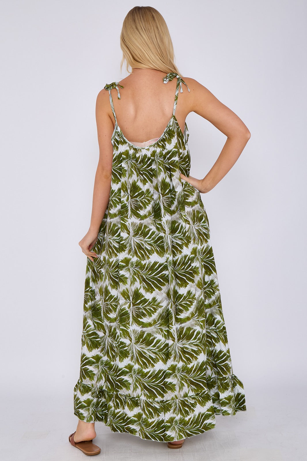 Tropical Palm Maxi Dress