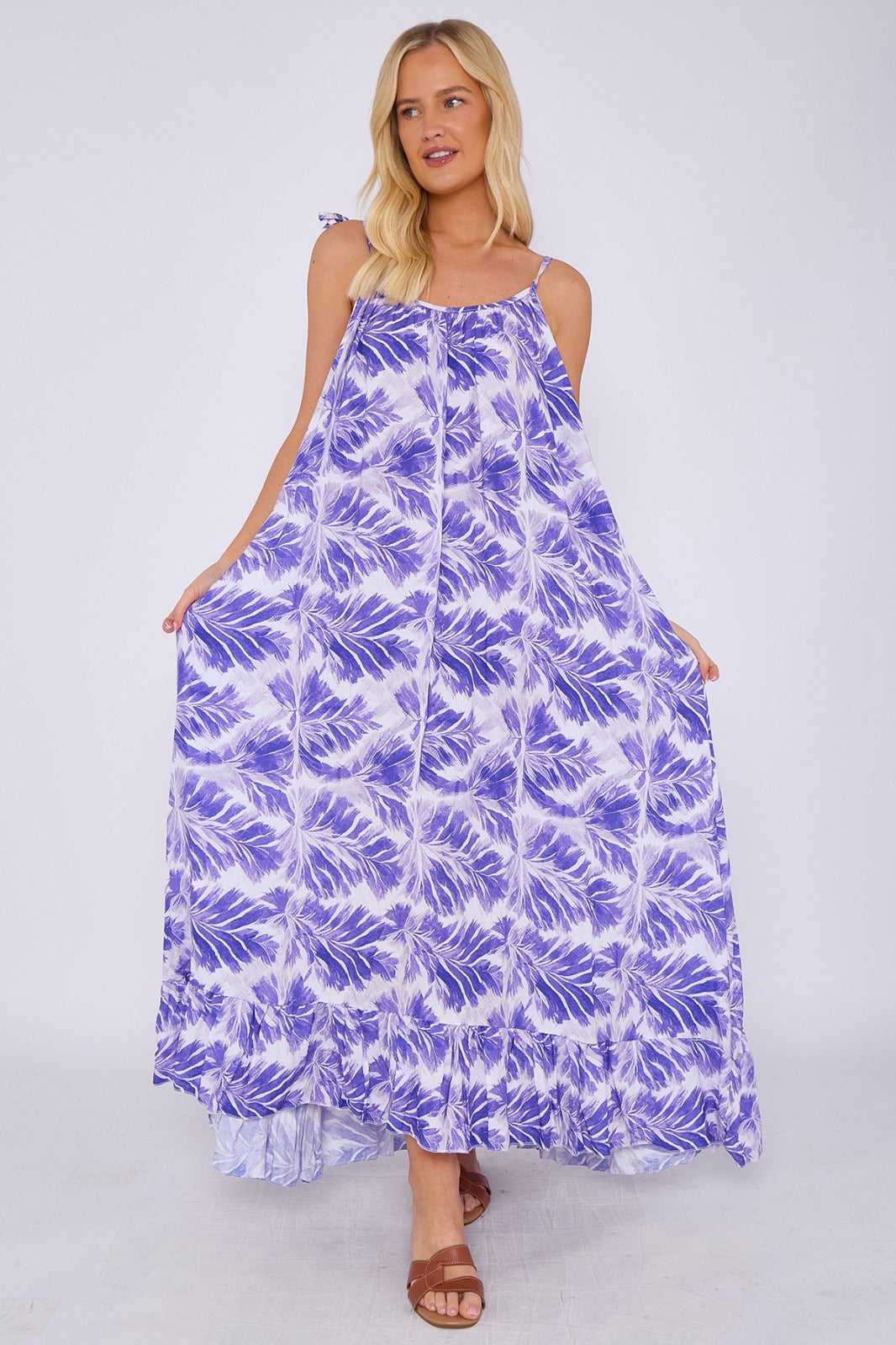 Tropical Palm Maxi Dress