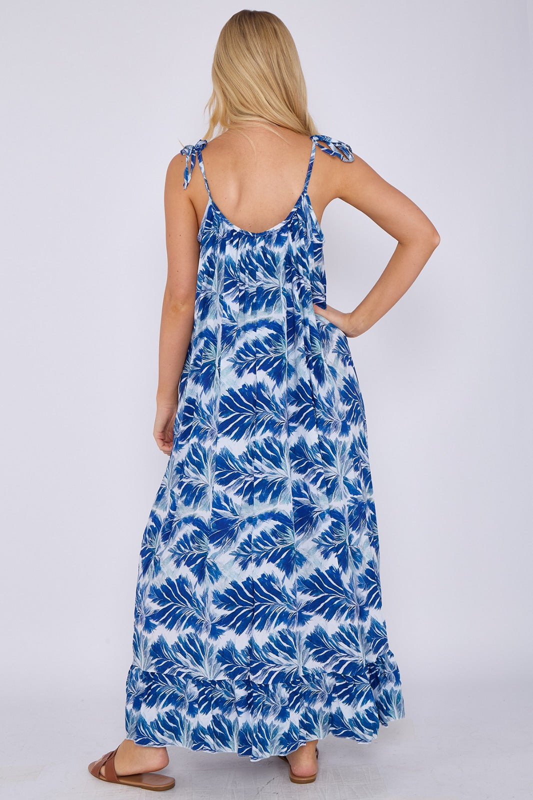 Tropical Palm Maxi Dress