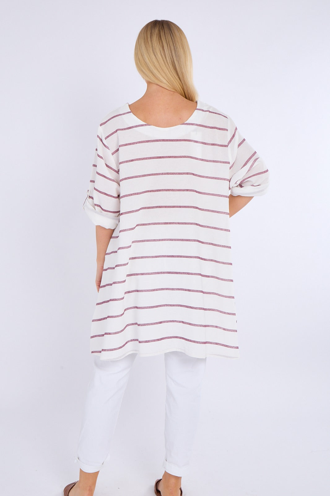 Multi-Stripe Oversized Tunic