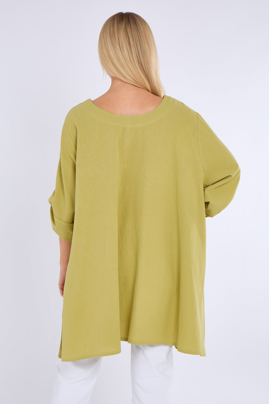 Button-Front Tunic with Pockets