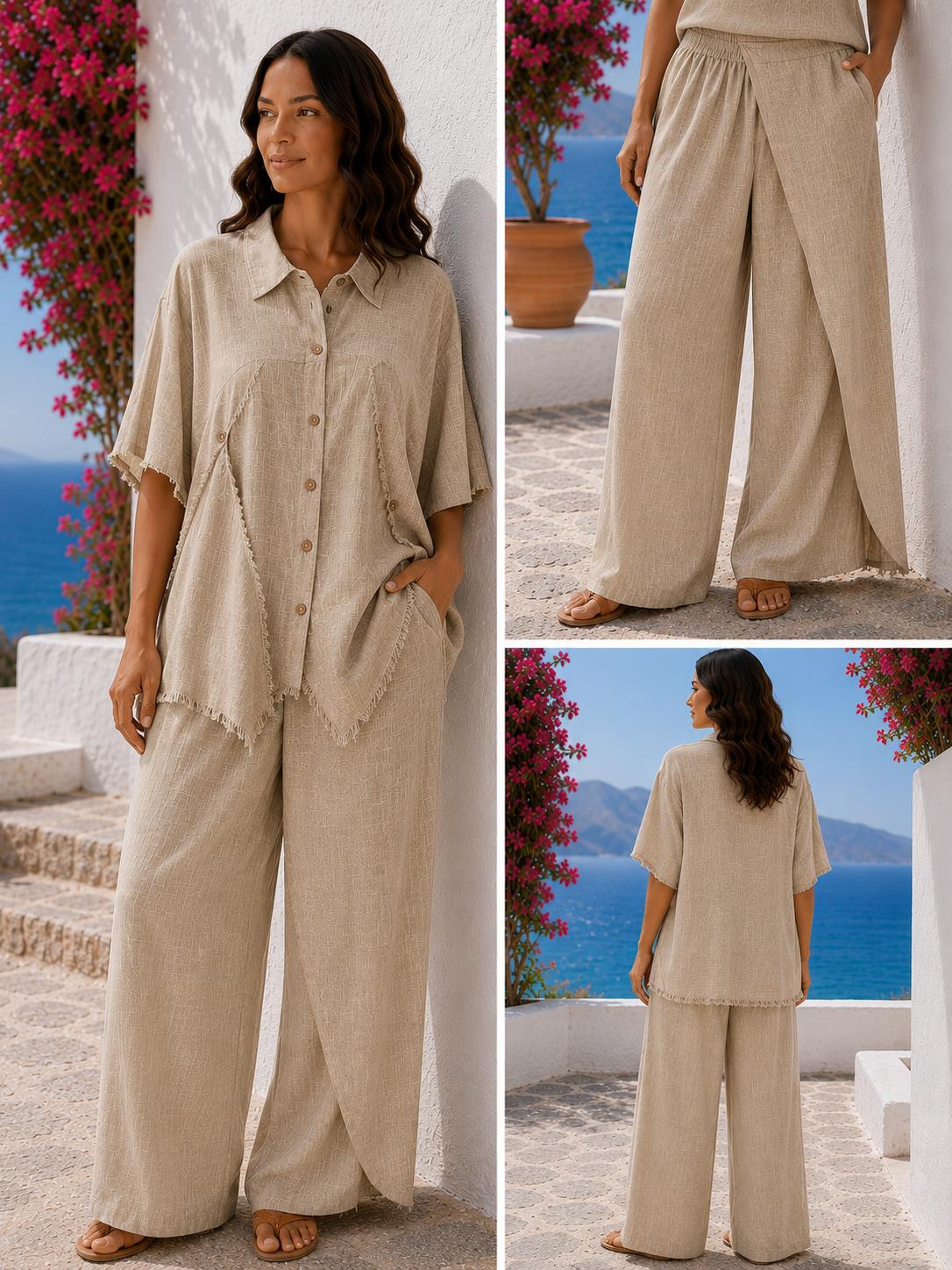 Frayed Edge Linen Co-ord Set