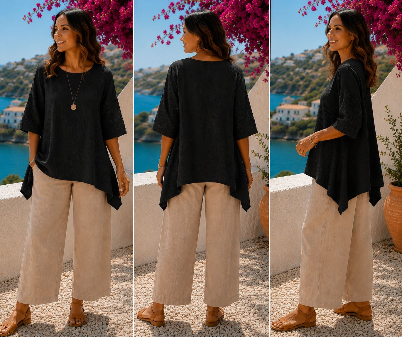 Bubble Cotton Tunic Top