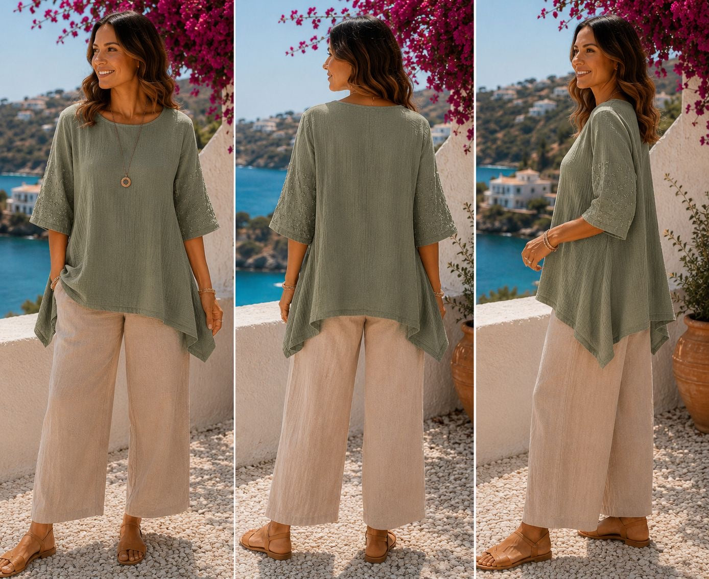 Bubble Cotton Tunic Top