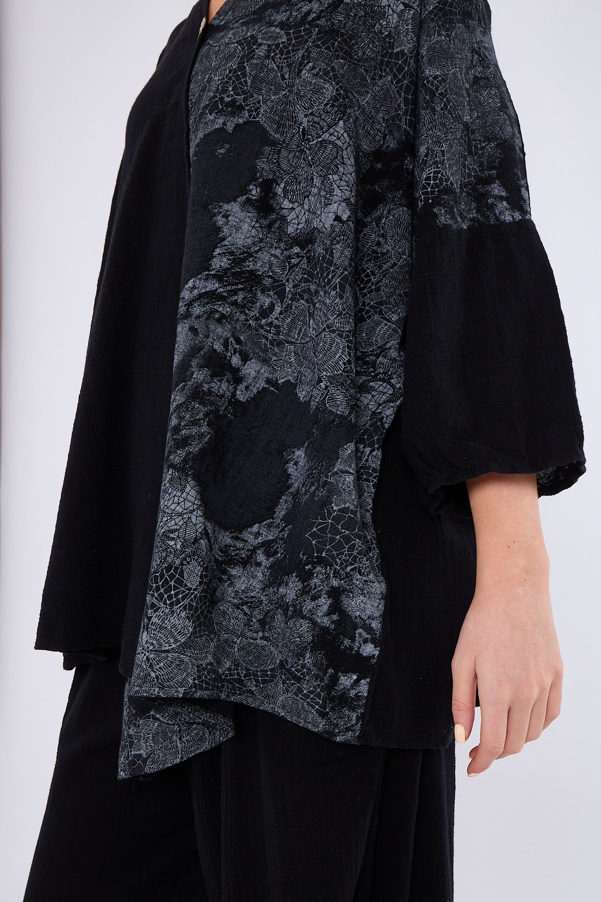 Asymmetric Print Button Detail Top & Trouser Co Ord Set