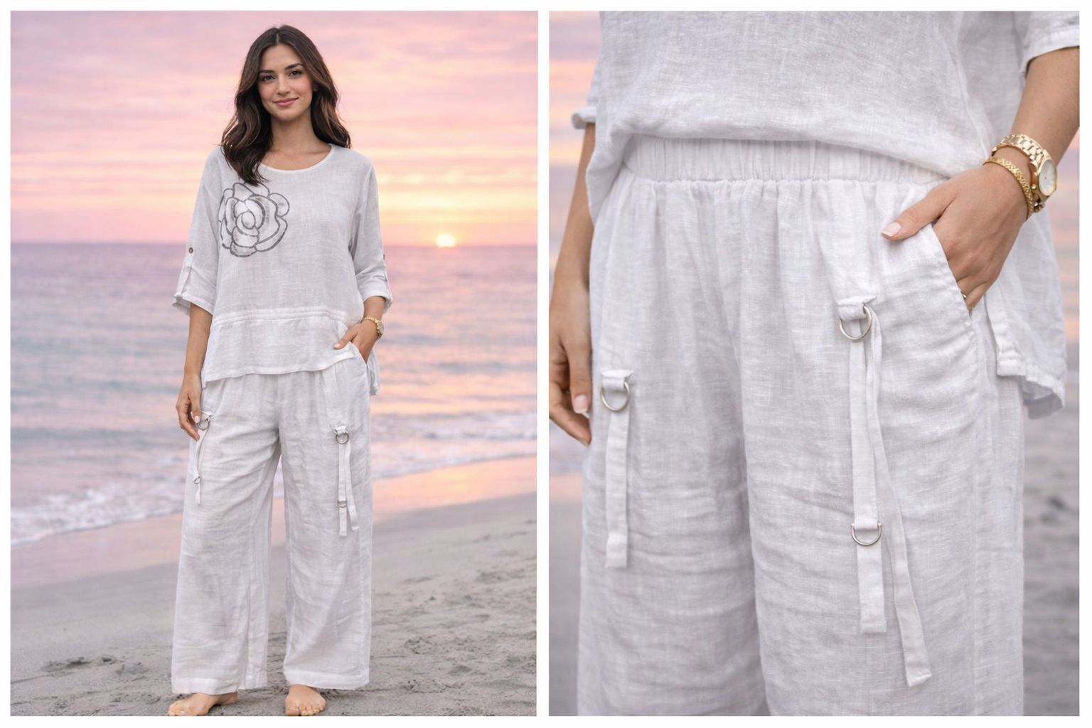 Rose Appliqué Cargo Co-ord Set