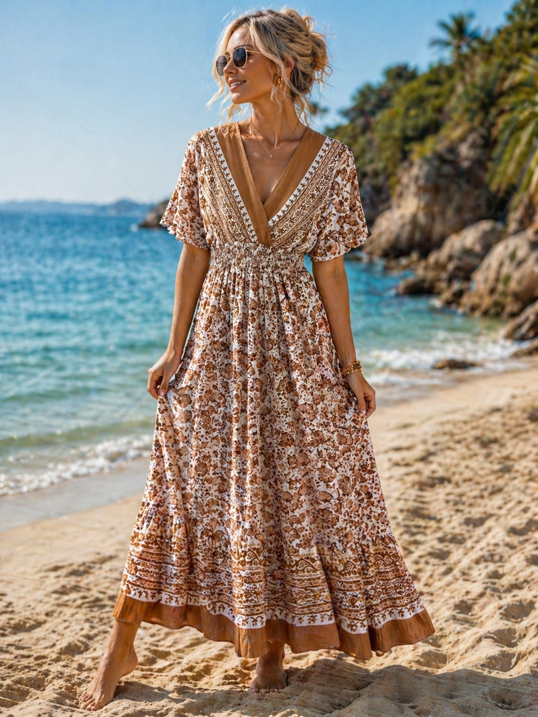 Boho Floral Maxi Dress