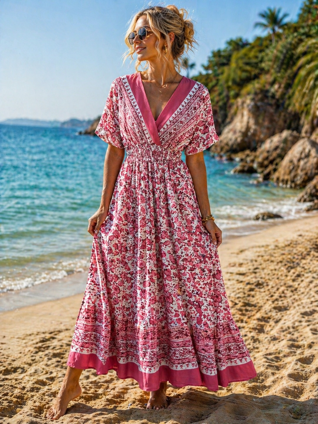 Boho Floral Maxi Dress