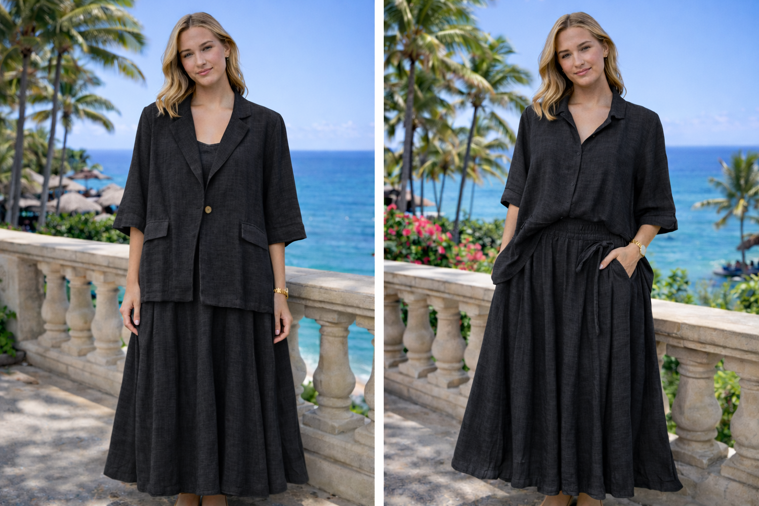 Blazer & Midi Skirt Co-ord Set