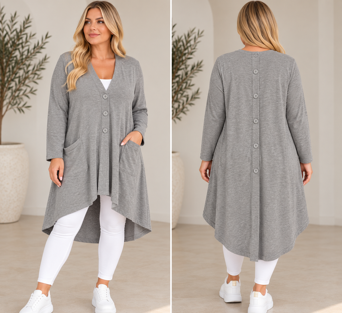 Elodie Button Detail Cardigan