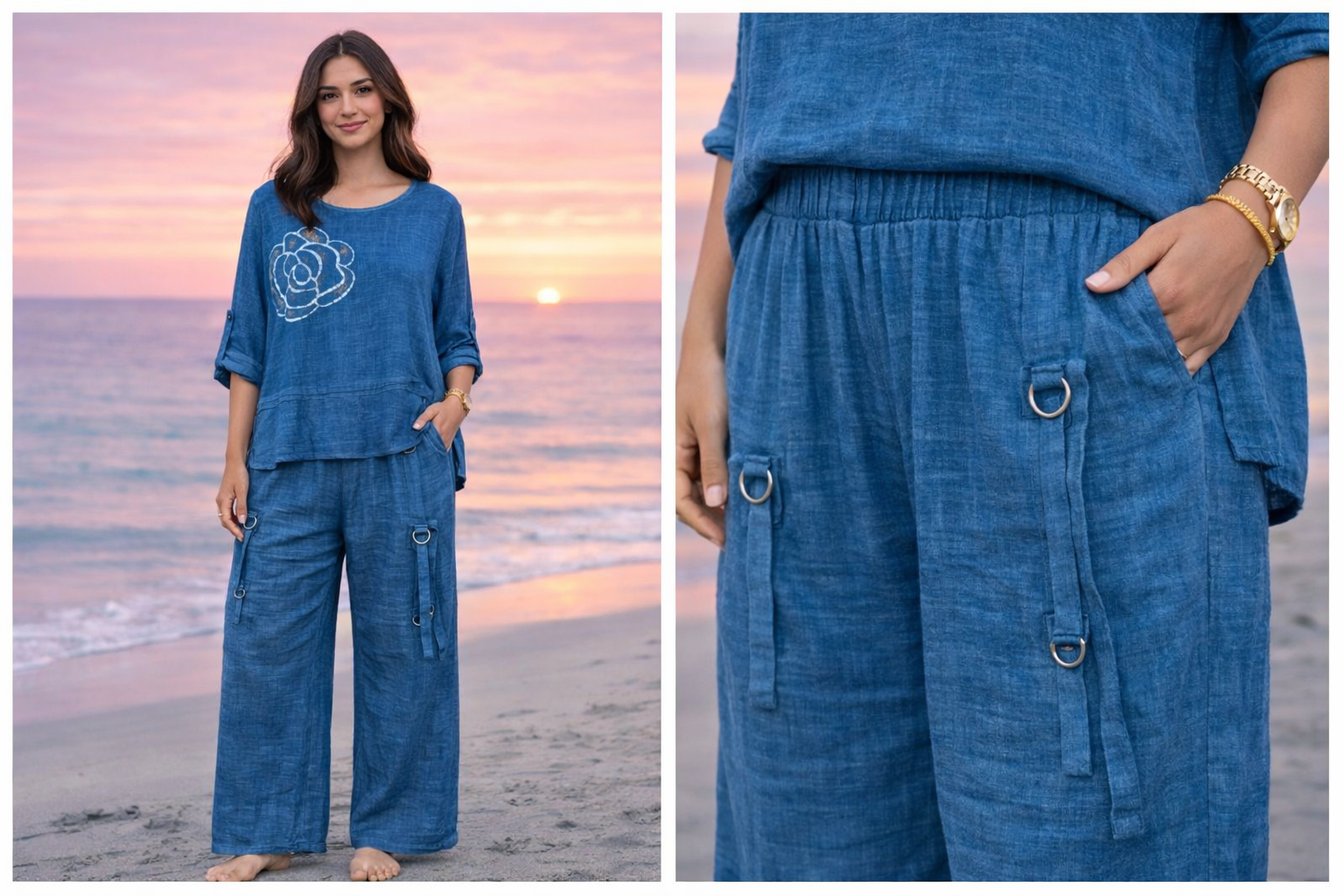 Rose Appliqué Cargo Co-ord Set