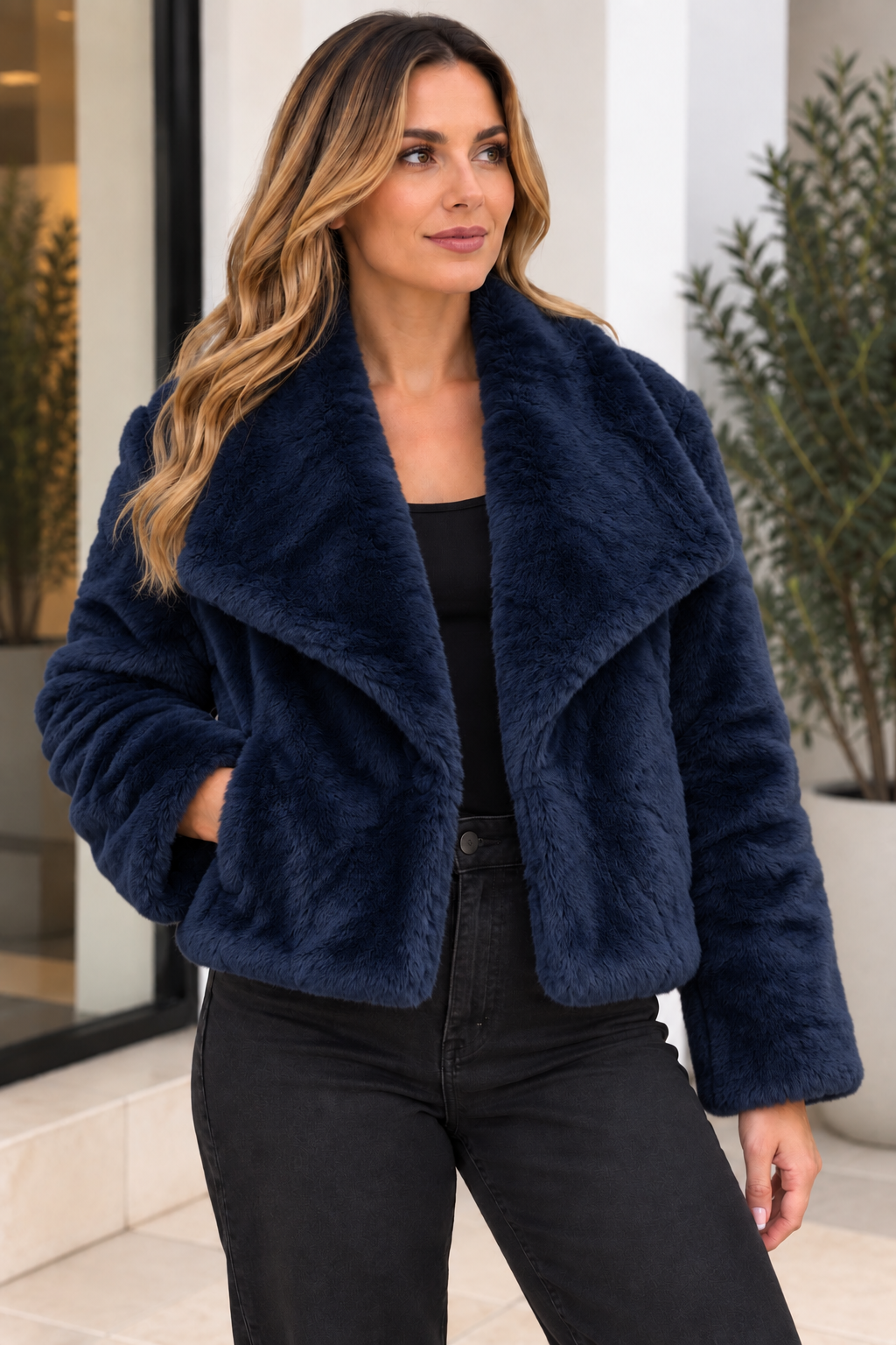 Cropped Fur Coat