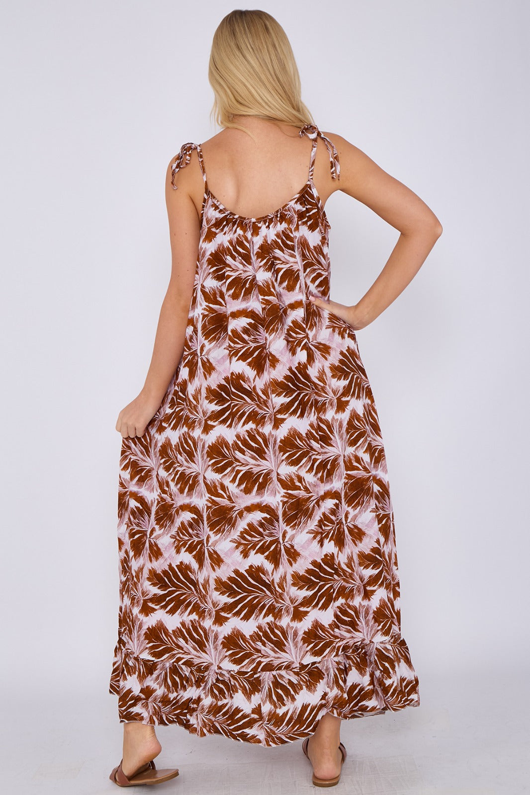 Tropical Palm Maxi Dress