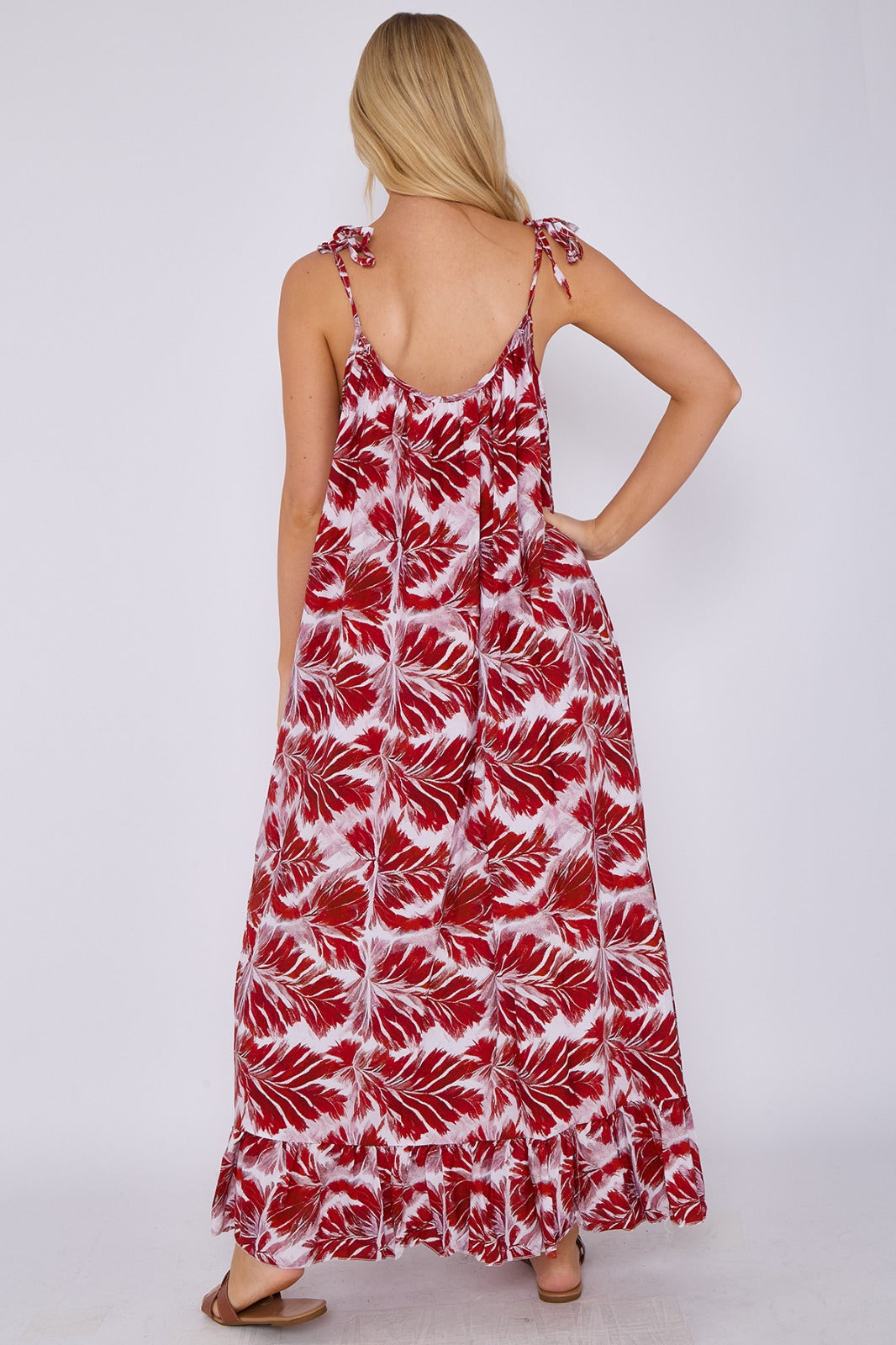 Tropical Palm Maxi Dress