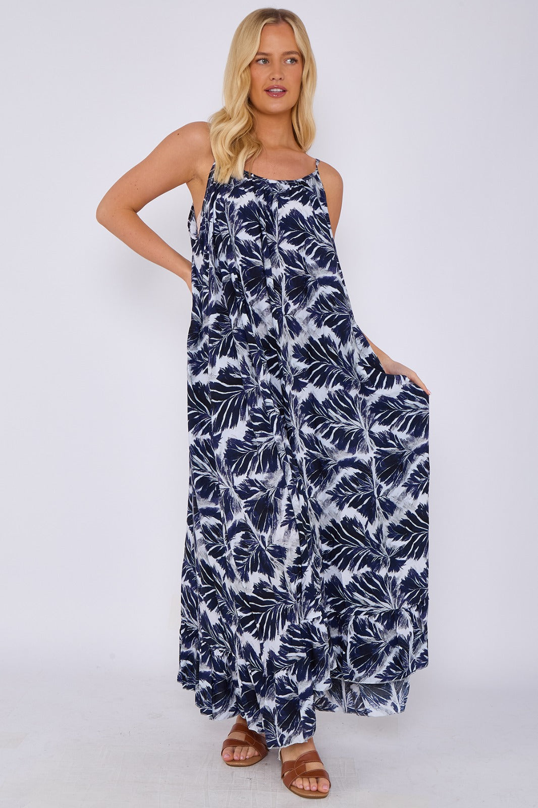 Tropical Palm Maxi Dress