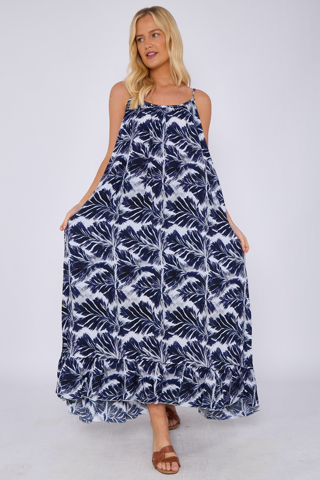 Tropical Palm Maxi Dress