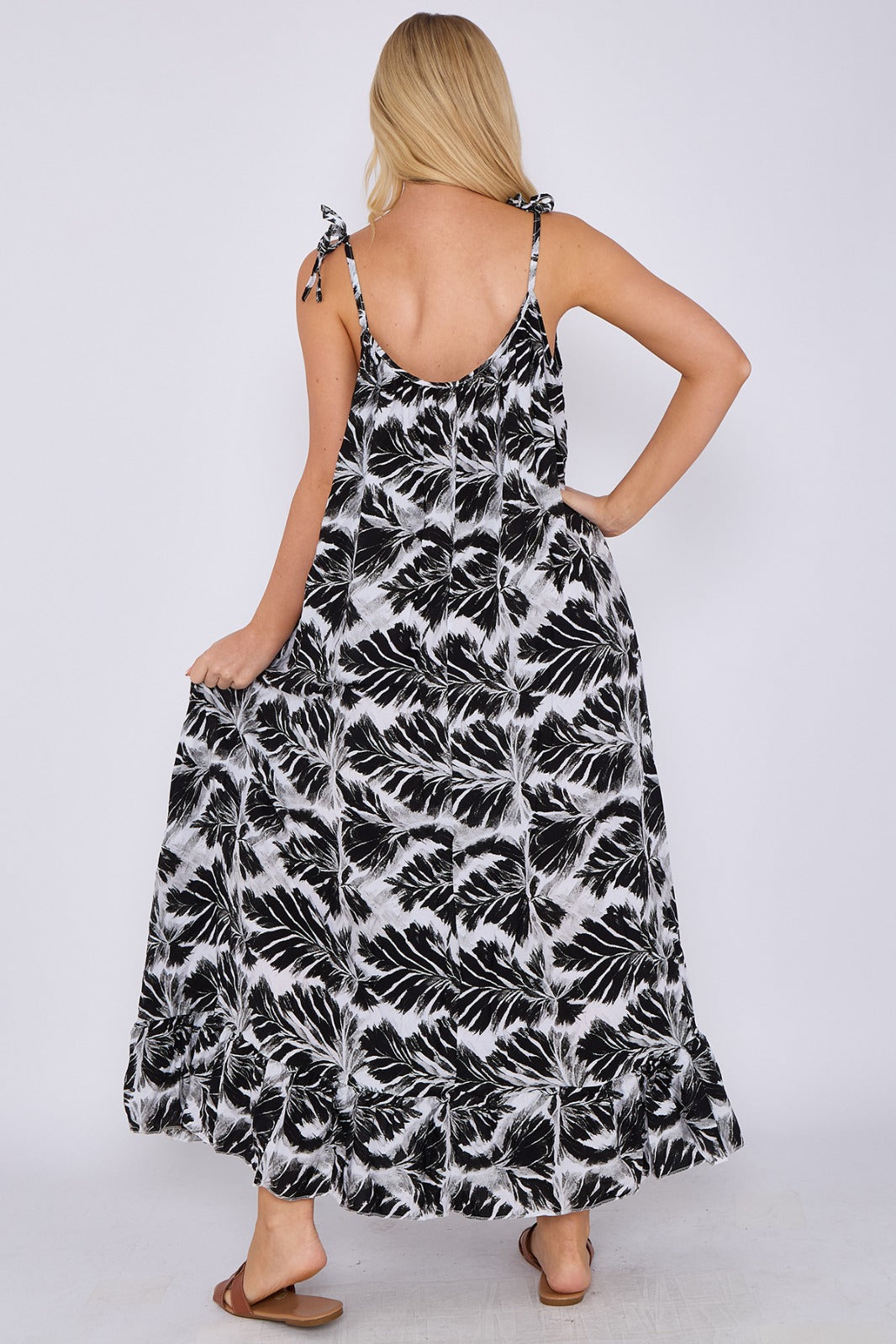 Tropical Palm Maxi Dress