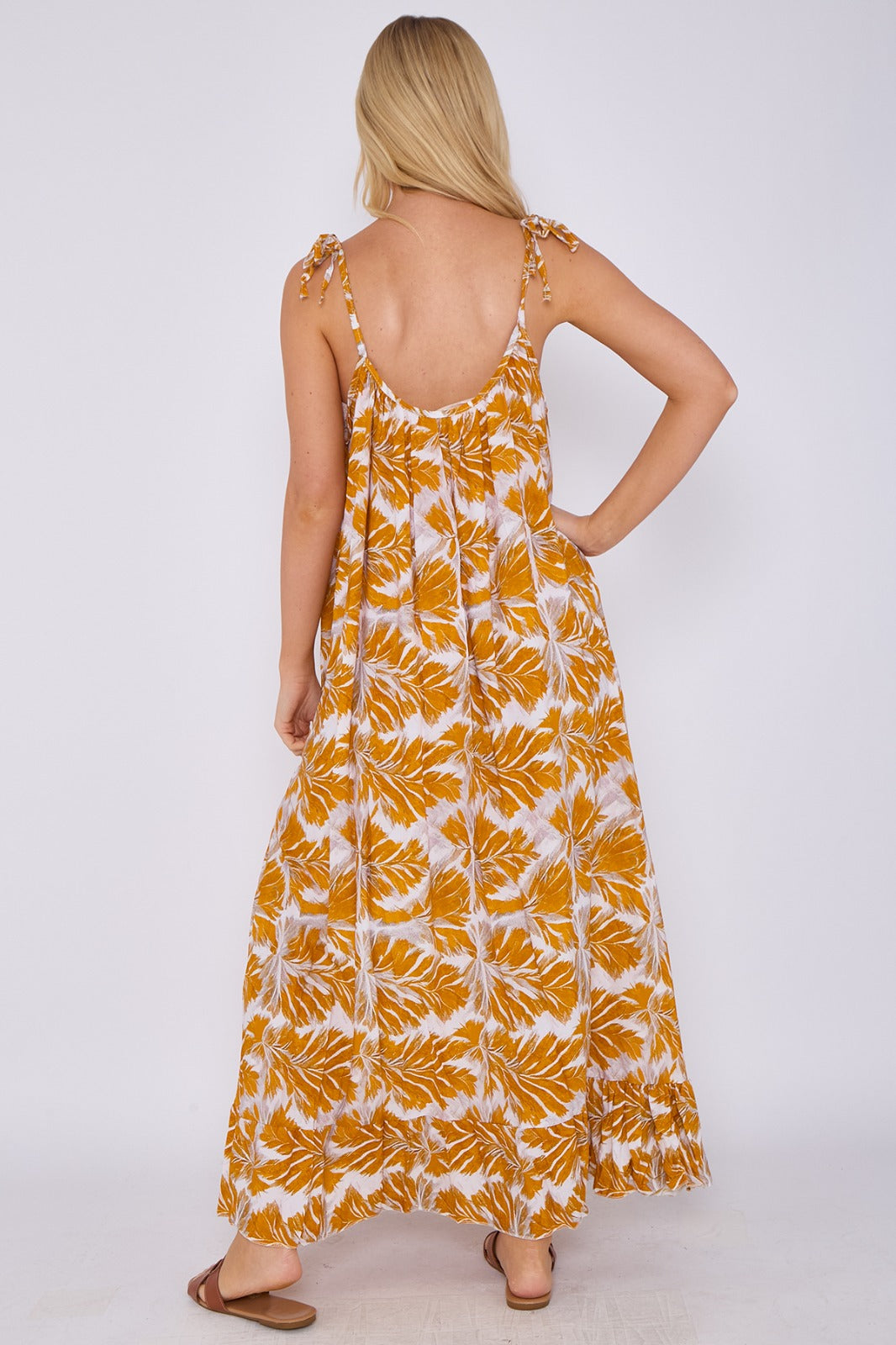 Tropical Palm Maxi Dress