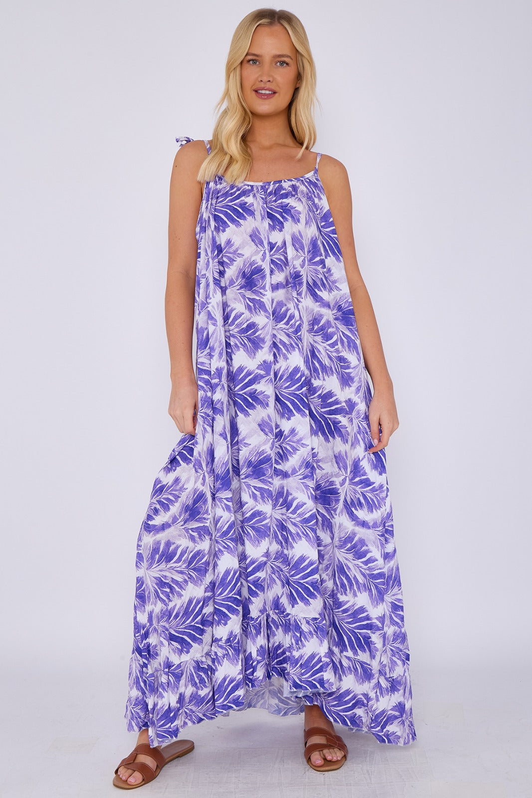 Tropical Palm Maxi Dress