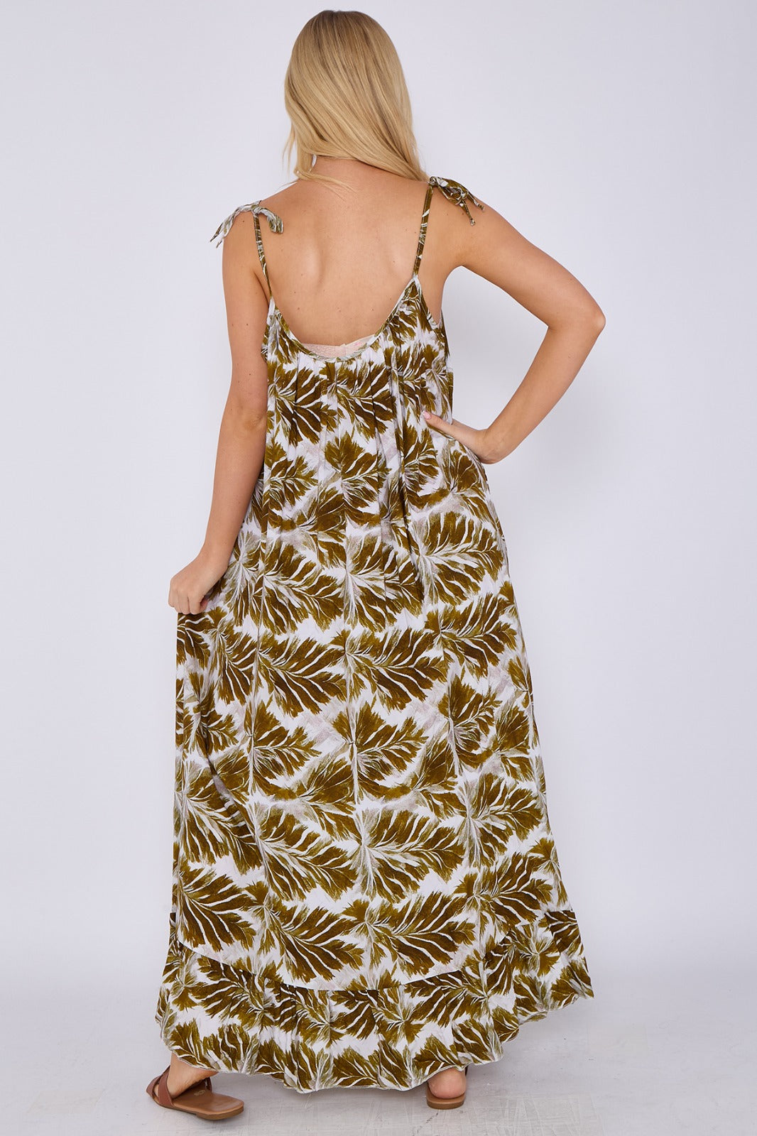 Tropical Palm Maxi Dress