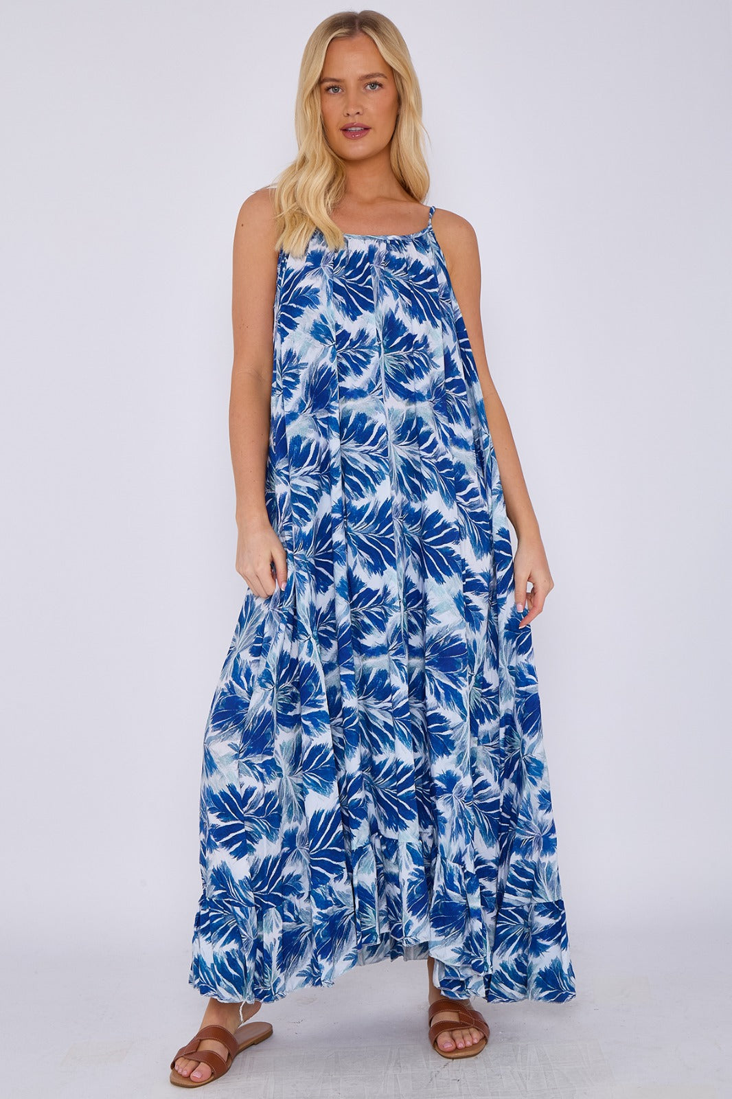 Tropical Palm Maxi Dress