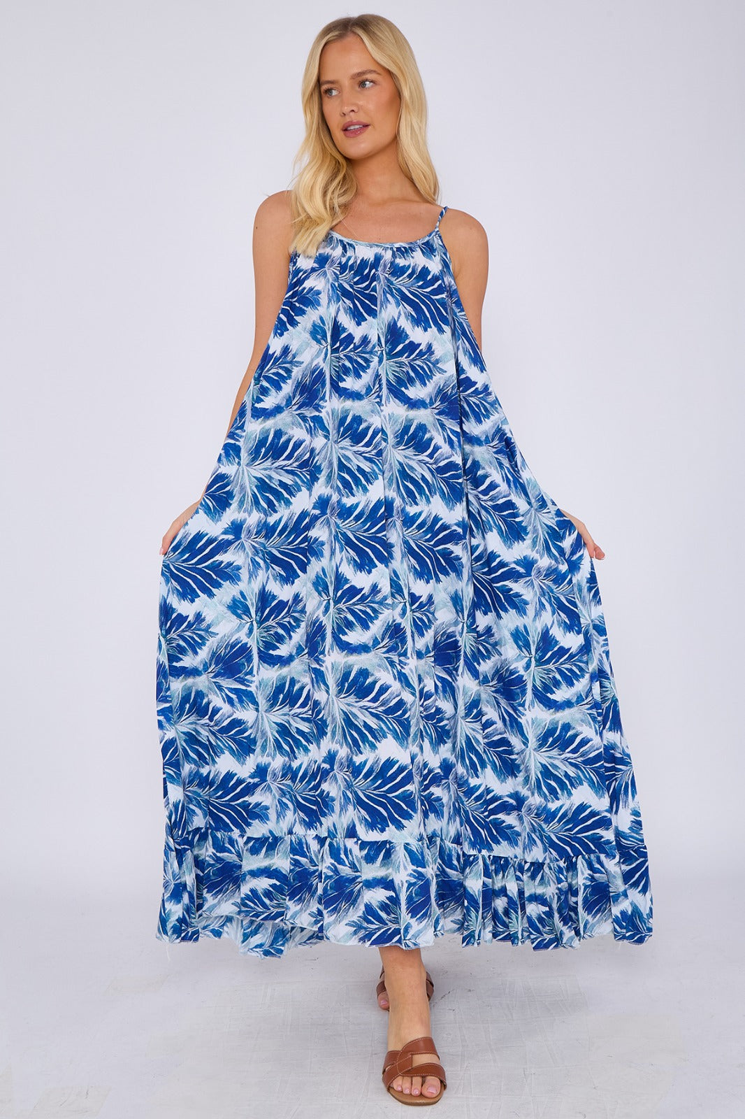 Tropical Palm Maxi Dress