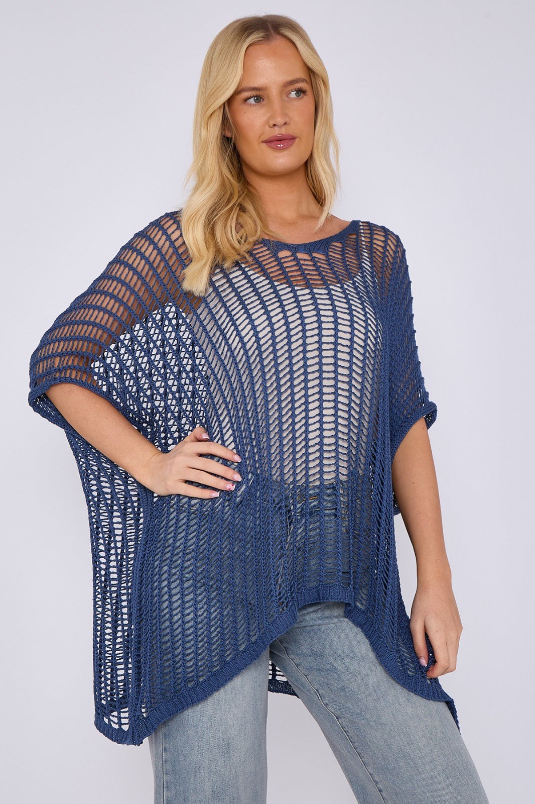 Knitted crochet beach cover-up