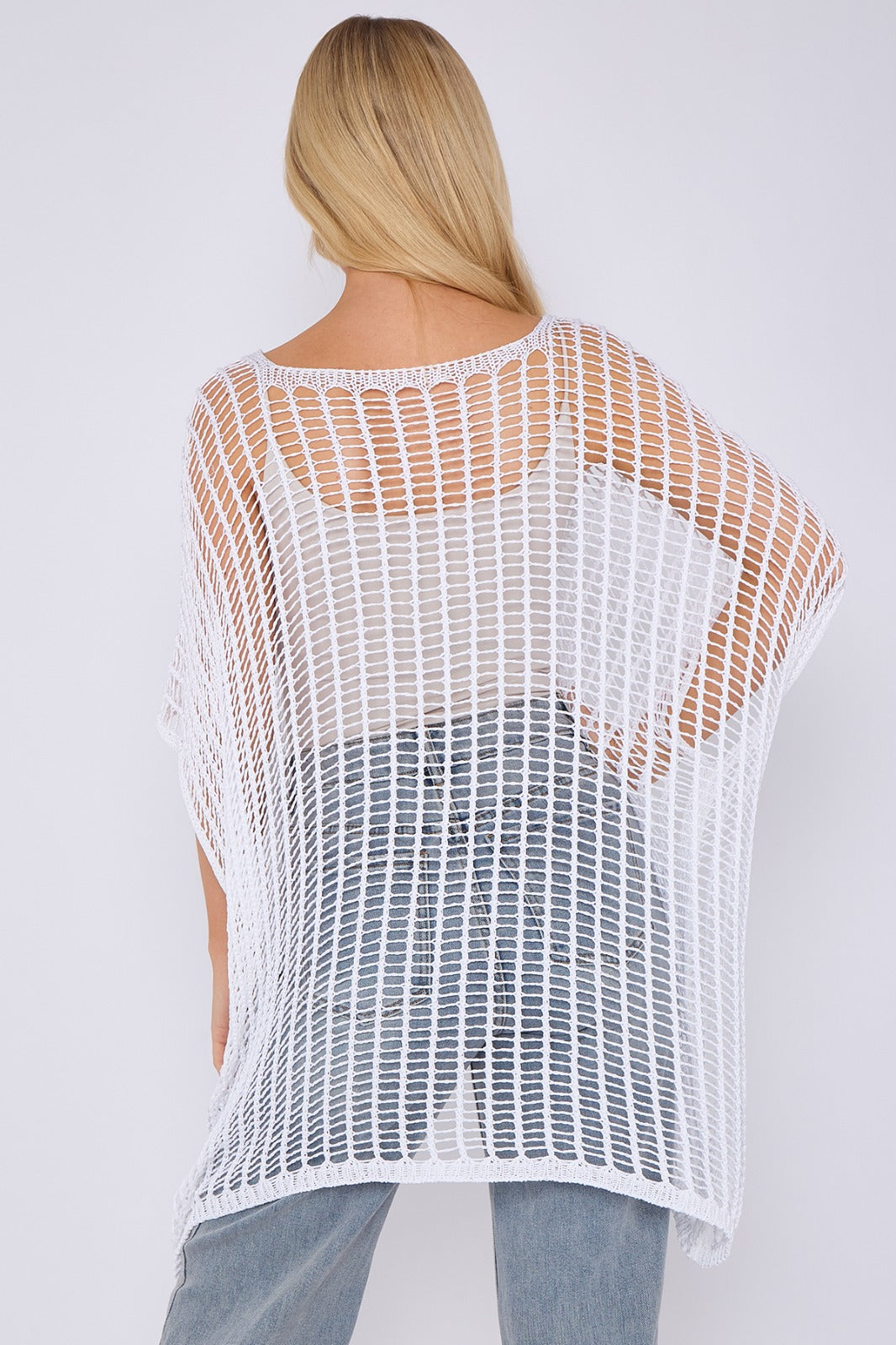 Knitted crochet beach cover-up