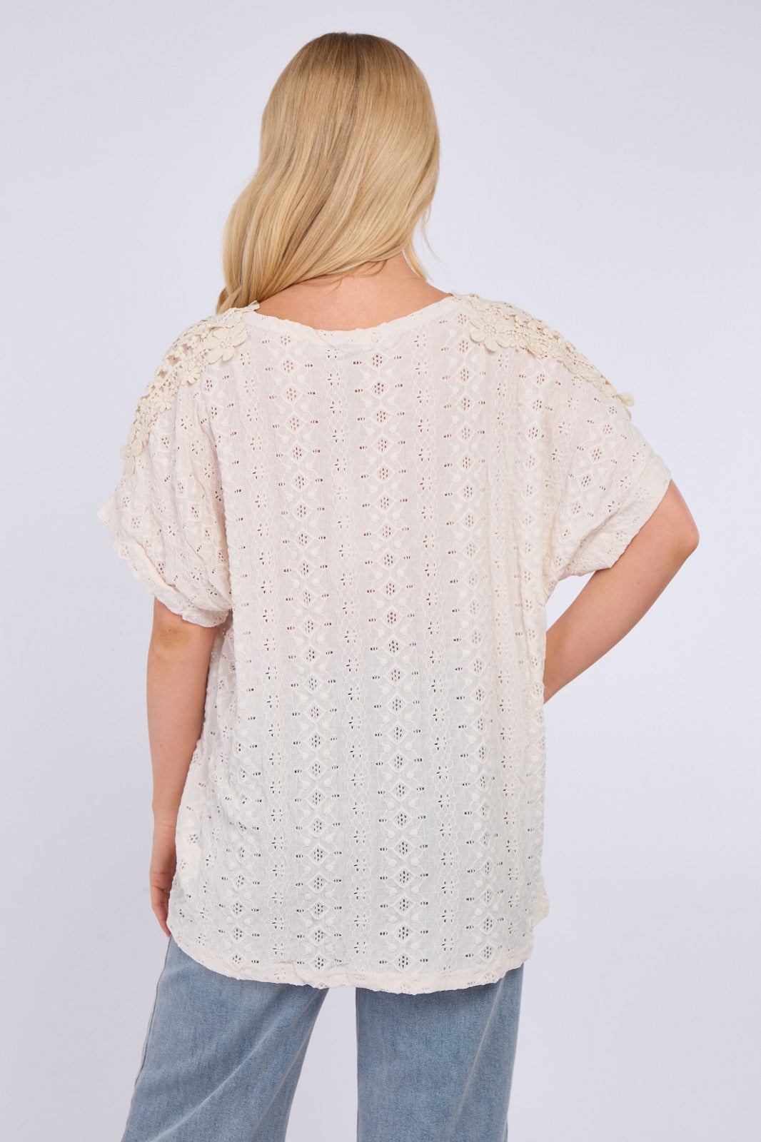 V-Neck Embroidered Top