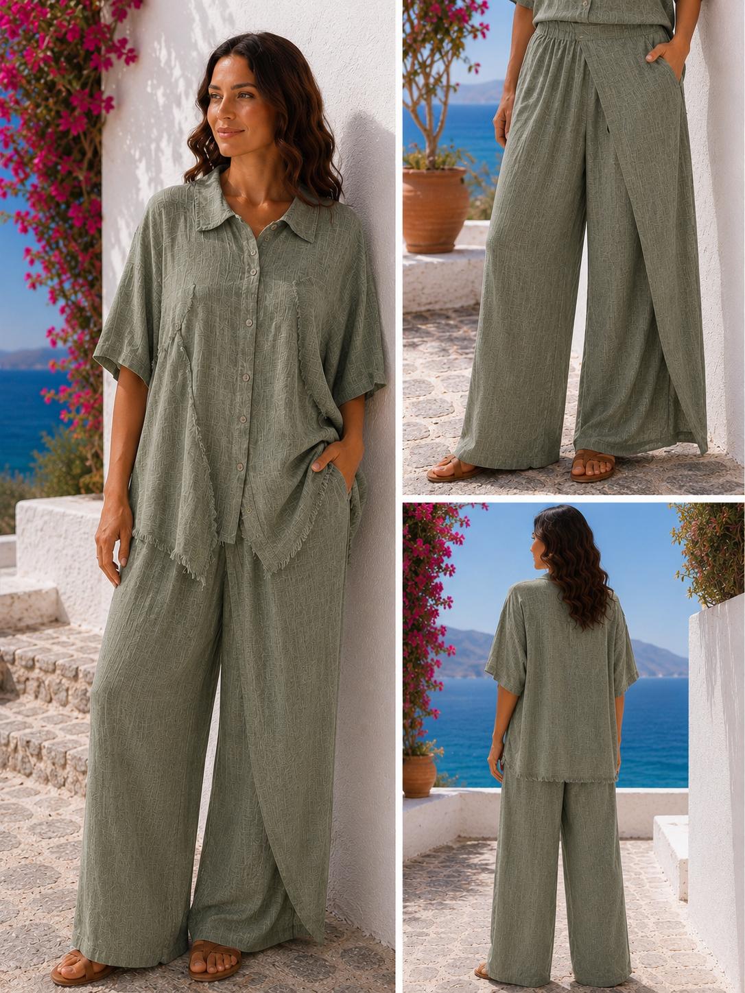 Frayed Edge Linen Co-ord Set