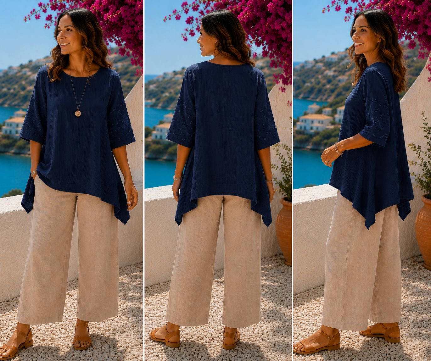 Bubble Cotton Tunic Top